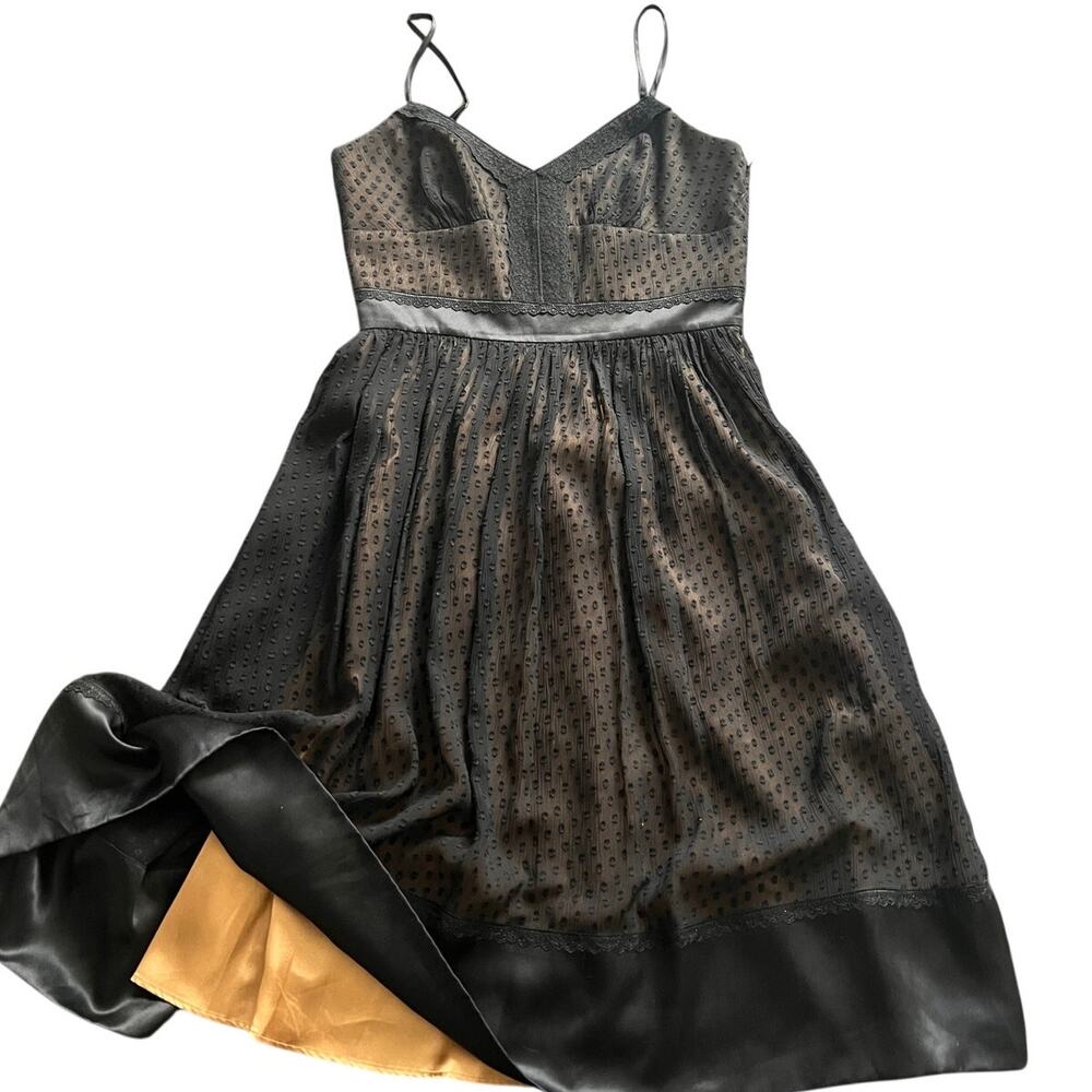 Silk Dotted Mesh Cocktail Dress size 4
